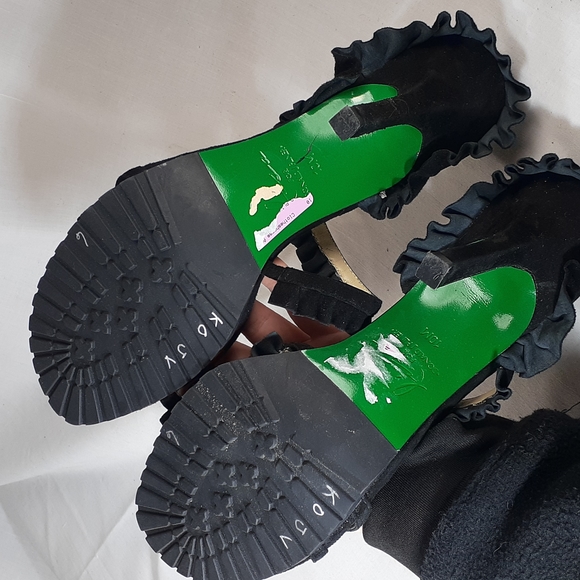 Donald J pliner black suede leather mule heels size 10 - Picture 10 of 11